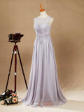 Chiffon-Bridesmaid-Dress-Silver-Bateau-Neck-with-Lace-Up