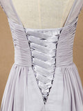 Chiffon-Bridesmaid-Dress-Silver-Bateau-Neck-with-Lace-Up