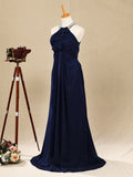 Sheath/Column Jewel Neck Floor Length Prom Formal Evening Dress with Beading