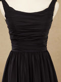 A-Line Scoop Neck Floor Length Chiffon Bridesmaid Dress
