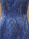 Sheath/Column Lace Floor Length Bridesmaid dresses Jewel Halter Neck