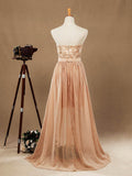 Sheath / Column Strapless Cocktail Party Prom Dress Short Lace match Long Chiffon Flap