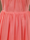 A-Line Scoop Neck Spaghetti Straps Floor Length Chiffon Bridesmaid Dress