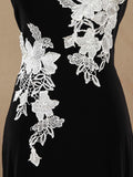 Mermaid / Trumpet Scoop Neck Straps Chiffon Floor Length Evening Dress