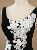 Mermaid / Trumpet Scoop Neck Straps Chiffon Floor Length Evening Dress