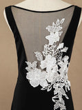 Mermaid / Trumpet Scoop Neck Straps Chiffon Floor Length Evening Dress