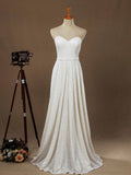 Sheath / Column Sweetheart Floor Length Sequins Bridesmaid Dress with Pleats