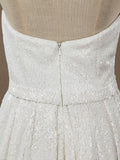Sheath / Column Sweetheart Floor Length Sequins Bridesmaid Dress with Pleats