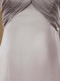 Sheath / Column One Shoulder Floor Length Chiffon Bridesmaid Dress with Criss Cross Ruching