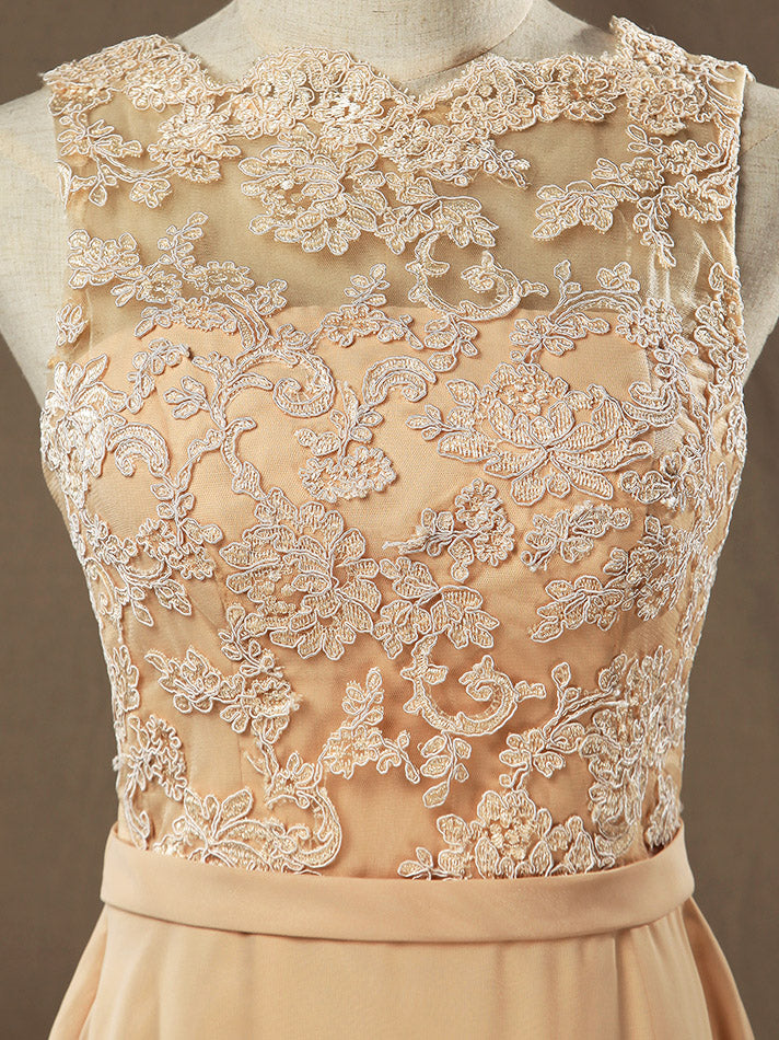 Lace Mix Chiffon Bridesmaid dress Straps Bateau Neck Floor length dressblee Lace Mix Chiffon Bridesmaid dress Straps Bateau Neck Floor length dressblee