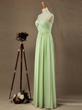 Sheath / Column Sweetheart Straps Floor Length Chiffon Bridesmaid Dress with Criss Cross Ruching Pleats