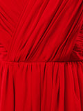A-line V-neck Floor Length Chiffon Bridesmaid Dress