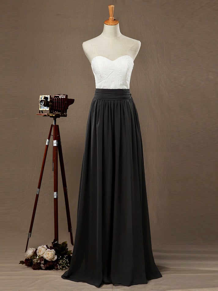 Lace Chiffon Mix And Match Multiple Color Bridesmaid Dress