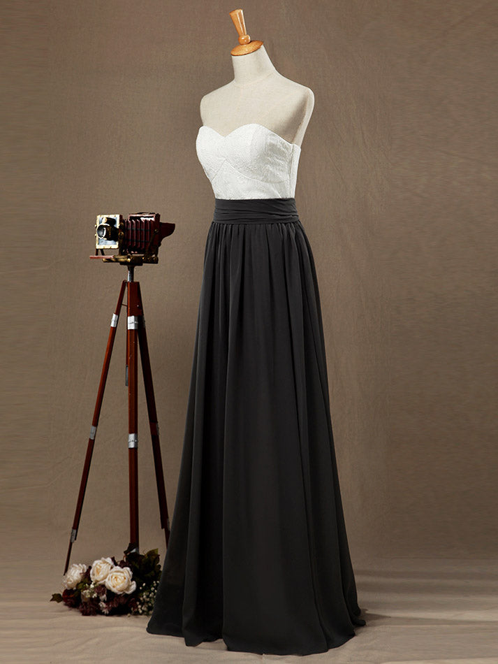Lace Chiffon Mix And Match Multiple Color Bridesmaid Dress