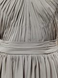 A-Line V-neck Knee Length Chiffon Bridesmaid Dress