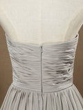 A-Line V-neck Knee Length Chiffon Bridesmaid Dress
