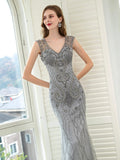 Mermaid / Trumpet Luxurious Glittering Fairy Sexy Formal Evening Dresses Sleeveless