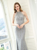 Mermaid / Trumpet Luxurious Glittering Fairy Sexy Formal Evening Dresses Sleeveless Floor Length