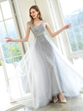 Mermaid / Trumpet Luxurious Glittering Fairy Sexy Formal Evening Dresses Cap Sleeves Floor Length