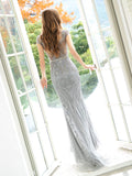 Mermaid / Trumpet Beaded Luxurious Sexy Formal Evening Dresses Cap Sleeves Floor Length