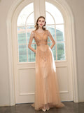 Mermaid Beaded Luxurious Fashion Formal Evening Dresses Sleeveless Floor Length