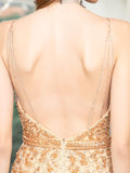 Mermaid Beaded Luxurious Fashion Formal Evening Dresses Spaghetti Strap Sleeveless Floor Length