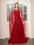 A-line Beaded Luxurious Fashion Formal Evening Dresses Sleeveless Floor Length Prom Dresses