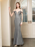 Mermaid Fashion Formal Evening Dresses Sleeveless Floor Length Prom Dresses