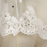 Women's Wrap Shrugs Shawls Tulle Wedding Party / Evening Appliques Flower Lace with Beading - dressblee