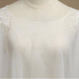 Women's Wrap Shrugs Shawls Tulle Wedding Party / Evening Appliques Flower Lace - dressblee