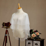 Women's Wrap Shrugs Shawls Tulle Wedding Party / Evening Appliques Flower Lace - dressblee